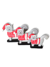 Load image into Gallery viewer, Christmas Decor Statue Cat Set