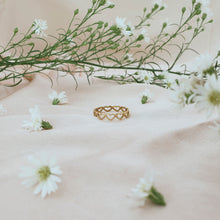 Load image into Gallery viewer, Ring Fairy Hearts Golden Bali Jewellery handmade small business