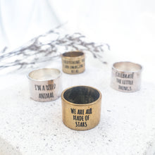 Load image into Gallery viewer, Ring Quote Big Silver M