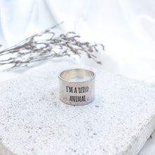Load image into Gallery viewer, Ring Quote Big Silver M