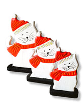 Load image into Gallery viewer, Christmas Decor Statue Cat Set