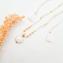 Load image into Gallery viewer, Necklace Yoga Mini Pearl Full Moon Pendant
