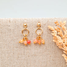Load image into Gallery viewer, Earring Stud Circle Gemstone
