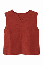 Load image into Gallery viewer, Cotton Crepe Gauze Sleeveless Shirt
