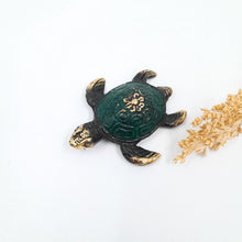 Load image into Gallery viewer, Brass Decor Antique Wisdom Turtle
