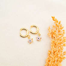 Load image into Gallery viewer, Earring Hoop Enamel Star
