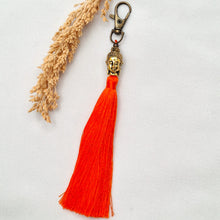 Load image into Gallery viewer, Keychain Tassel Buddha Head Small
