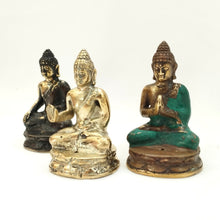 Load image into Gallery viewer, Brass Incense Holder Meditating Buddha
