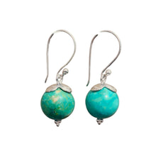 Load image into Gallery viewer, Earring Freyja Flower Gemstone Ball
