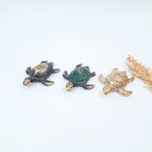 Load image into Gallery viewer, Brass Incense Holder Antique Wisdom Turtle
