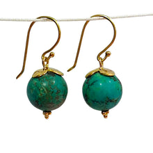 Load image into Gallery viewer, Earring Freyja Flower Gemstone Ball
