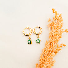 Load image into Gallery viewer, Earring Hoop Enamel Star
