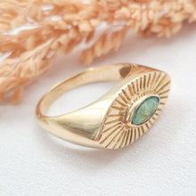 Load image into Gallery viewer, Ring Turquoise Tribal Eye
