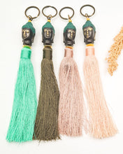 Load image into Gallery viewer, Keychain Tassel Budha Head
