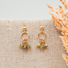 Load image into Gallery viewer, Earring Stud Circle Gemstone
