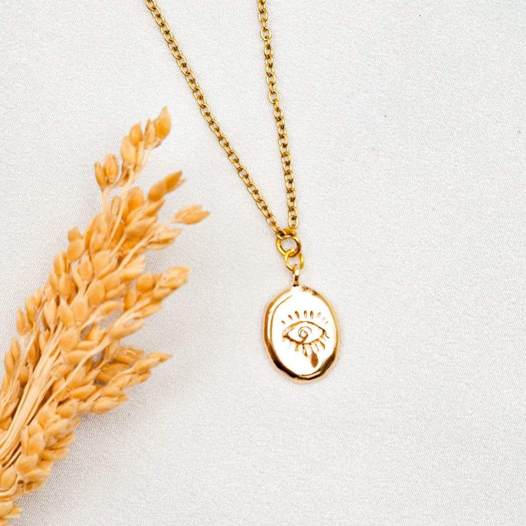 Necklace Oval with Eye Charm