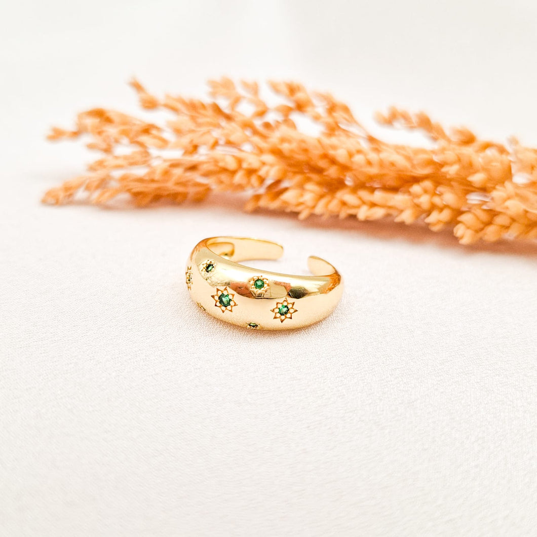 Ring Zircone Star Green