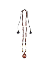 Load image into Gallery viewer, Necklace Yoga Rudragsha Pearl With Leather
