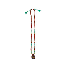 Load image into Gallery viewer, Necklace Yoga Rudragsha Pearl With Leather
