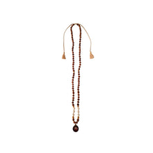 Load image into Gallery viewer, Necklace Yoga Rudragsha Pearl With Leather
