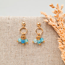 Load image into Gallery viewer, Earring Stud Circle Gemstone
