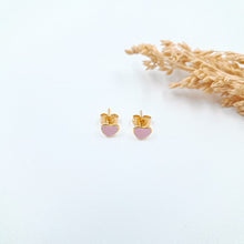 Load image into Gallery viewer, Earring Stud Heart Stainless Steel Enamel
