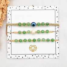 Load image into Gallery viewer, Bracelet Set Eyes and Stone
