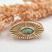 Load image into Gallery viewer, Ring Turquoise Tribal Eye
