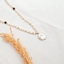 Load image into Gallery viewer, Necklace Yoga Mini Pearl Full Moon Pendant
