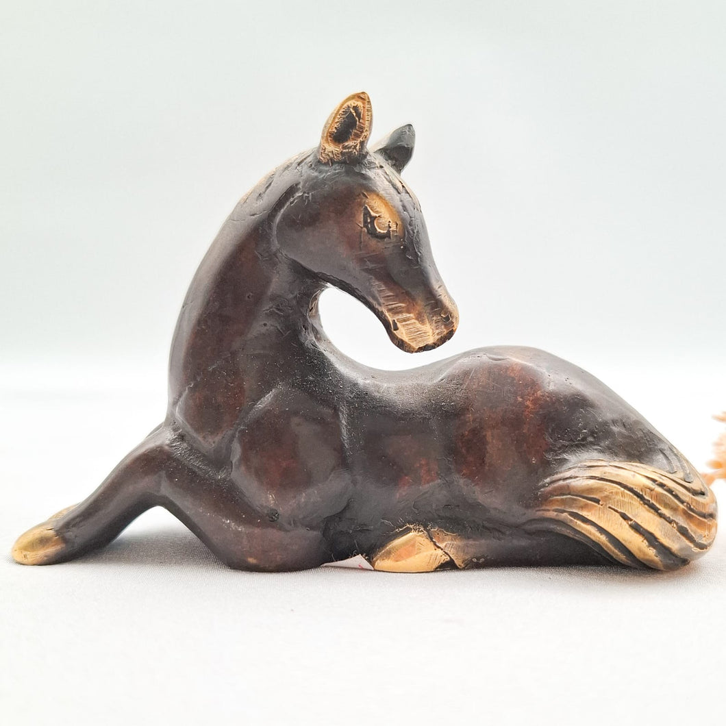 Brass Decor Horse Sitting