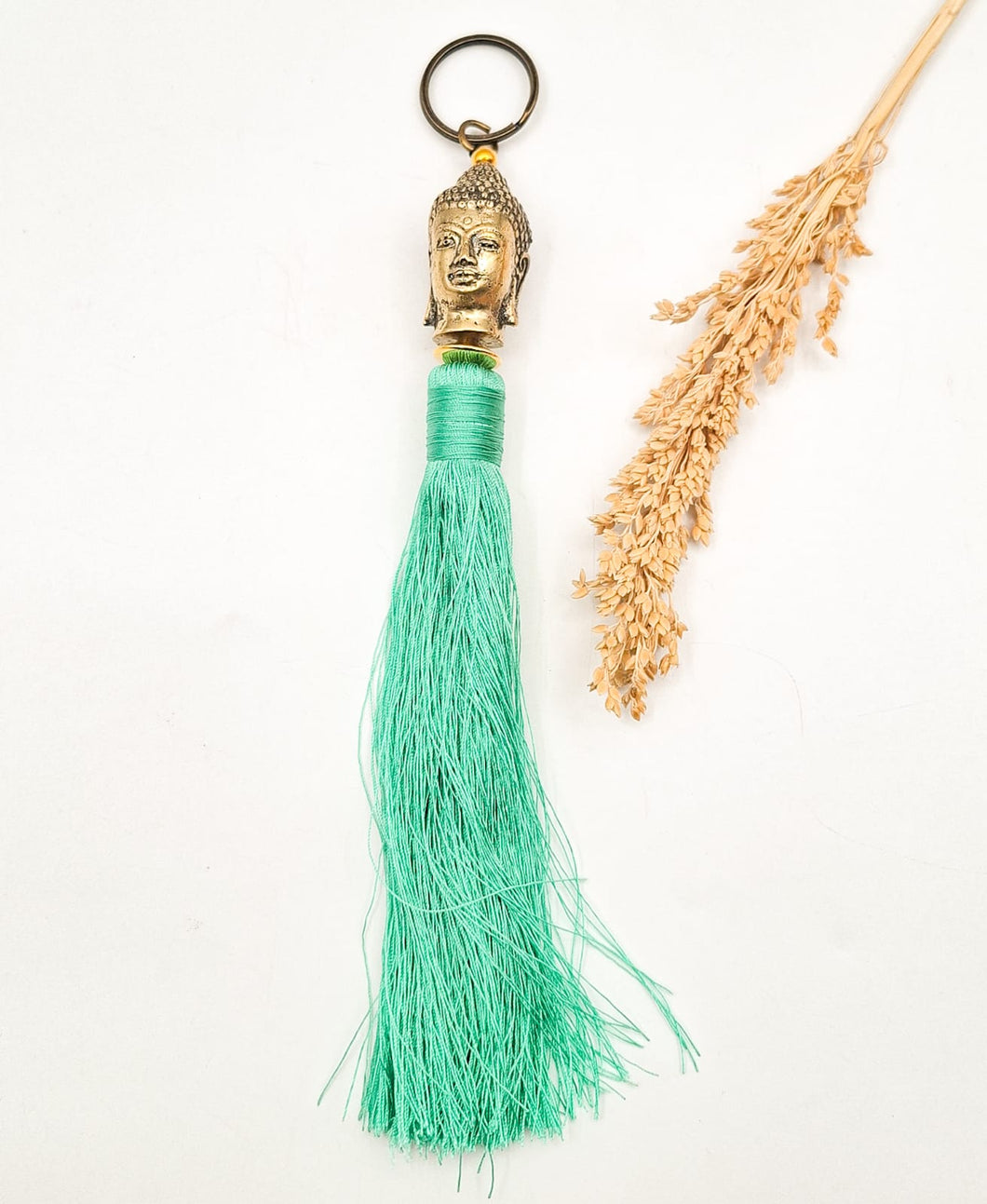 Keychain Tassel Budha Head