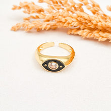 Load image into Gallery viewer, Ring Enamel Eye Crystal Big
