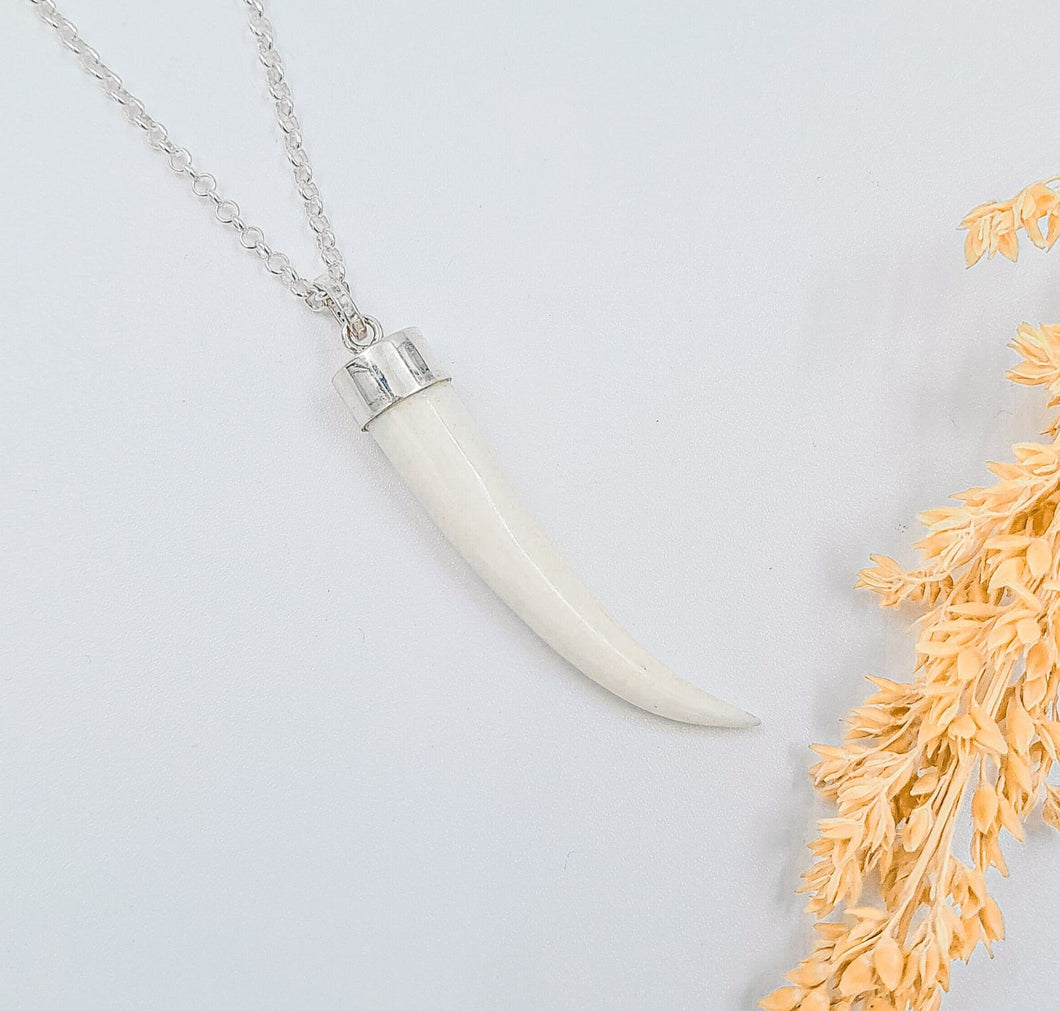 Necklace Plain Silver 925 Horn