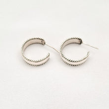 Load image into Gallery viewer, Earring Hoop Stud Natural Swirl

