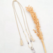 Load image into Gallery viewer, Necklace Yoga Amethyst and Crystal
