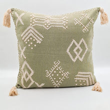 Load image into Gallery viewer, Cushion Cover Single Tribal Soft Green
