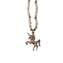 Load image into Gallery viewer, Necklace Yoga Mother of Pearl Unicorn
