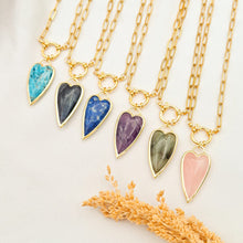 Load image into Gallery viewer, Necklace Special Chain Pendant Heart Gemstone
