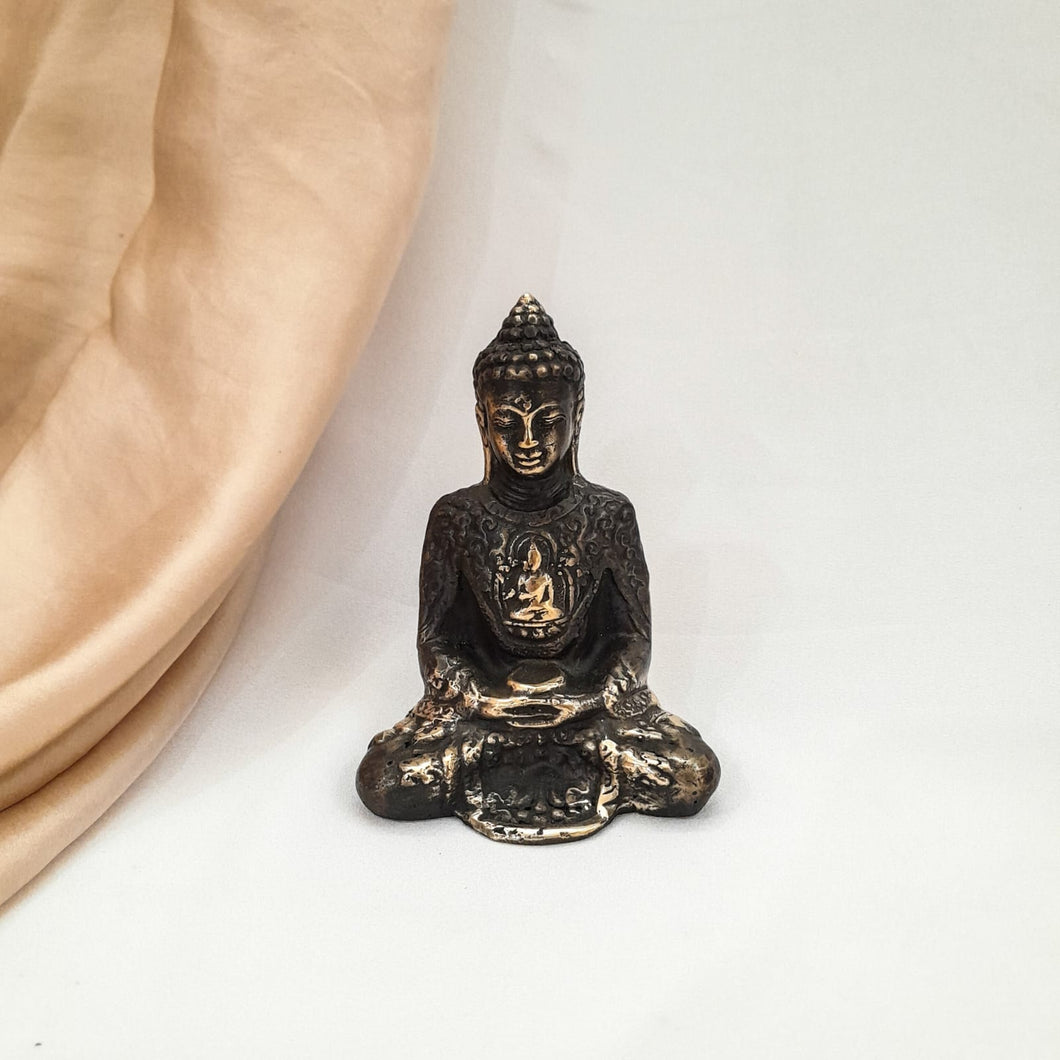 Brass Decor Buddha Batik Motif