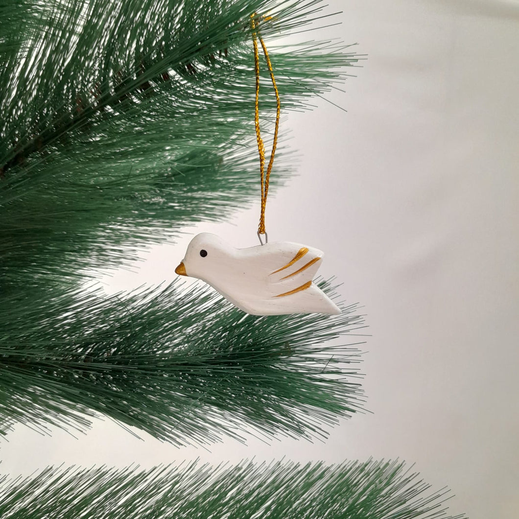 Wooden Christmas Ornaments Bird Small