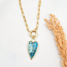 Load image into Gallery viewer, Necklace Special Chain Pendant Heart Gemstone

