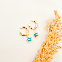 Load image into Gallery viewer, Earring Hoop Enamel Star
