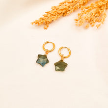 Load image into Gallery viewer, Earring Hoop with Pendant Star

