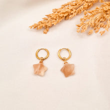 Load image into Gallery viewer, Earring Hoop with Pendant Star
