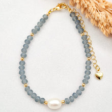 Load image into Gallery viewer, Bracelet Crystal &amp; Single Pearl
