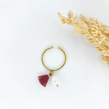 Load image into Gallery viewer, Ring Charm Pearl Tassel
