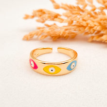 Load image into Gallery viewer, Ring Enamel Three Eye
