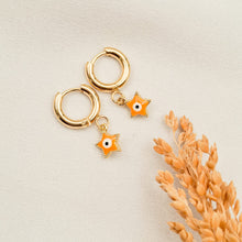 Load image into Gallery viewer, Earring Hoop Enamel Star
