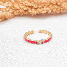 Load image into Gallery viewer, Ring Enamel Crystal Small
