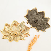 Load image into Gallery viewer, Brass Incense Holder Plate Lotus
